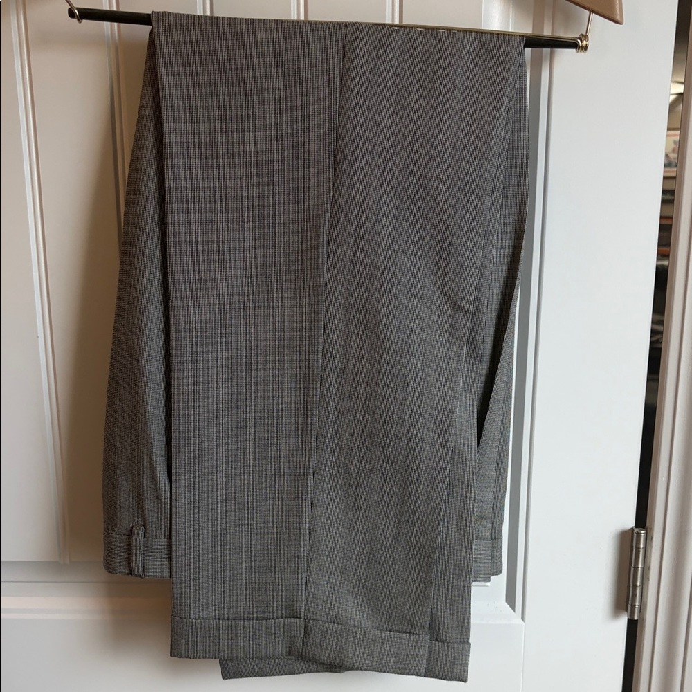 Elegant Charcoal Herringbone Men's Dress Pants